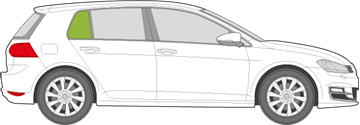 Afbeelding van Zijruit rechts VW Golf 5-deurs 
