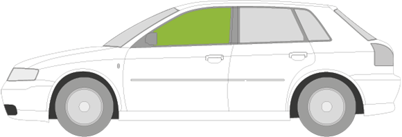 Afbeelding van Zijruit links Audi A3 5 deurs