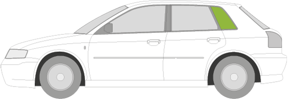 Afbeelding van Zijruit links Audi A3 5 deurs