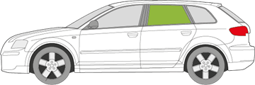 Afbeelding van Zijruit links Audi A3 5 deurs 