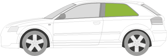 Afbeelding van Zijruit links Audi A3 3 deurs 