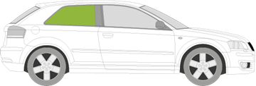 Afbeelding van Zijruit rechts Audi A3 3 deurs 