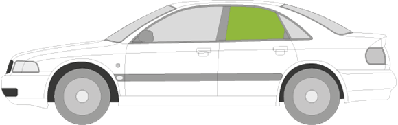 Afbeelding van Zijruit links Audi A4 sedan 