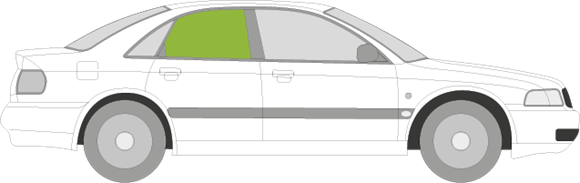 Afbeelding van Zijruit rechts Audi A4 sedan 