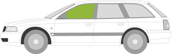 Afbeelding van Zijruit links Audi A4 sedan 