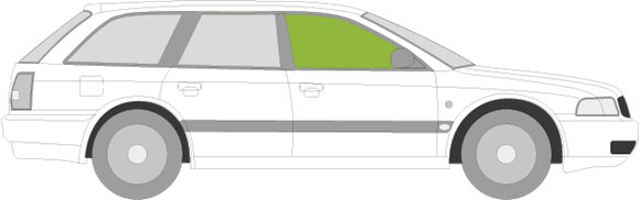Afbeelding van Zijruit rechts Audi A4 sedan 