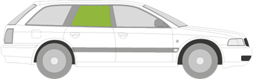 Afbeelding van Zijruit rechts Audi A4 Avant
