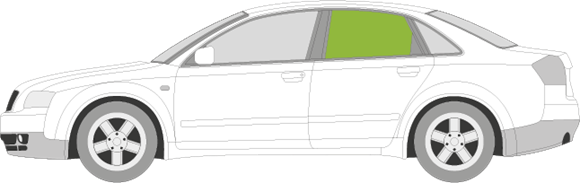 Afbeelding van Zijruit links Audi A4 sedan