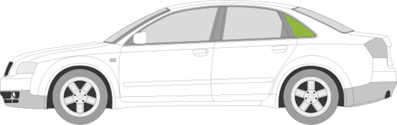 Afbeelding van Zijruit links Audi A4 sedan