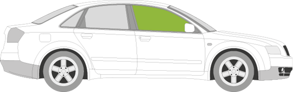 Afbeelding van Zijruit rechts Audi A4 sedan