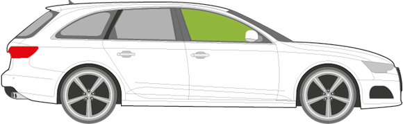 Afbeelding van Zijruit rechts Audi A4 sedan 