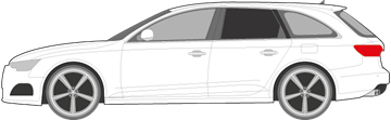 Afbeelding van Zijruit links Audi A4 Avant (DONKERE RUIT)