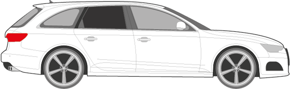 Afbeelding van Zijruit rechts Audi A4 Avant (DONKERE RUIT)