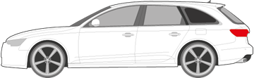 Afbeelding van Zijruit links Audi A4 Avant (DONKERE RUIT)