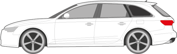 Afbeelding van Zijruit links Audi A4 Avant (DONKERE RUIT)