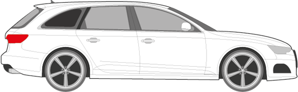 Afbeelding van Zijruit rechts Audi A4 Avant (DONKERE RUIT)