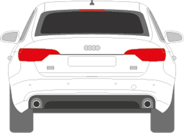 Afbeelding van Achterruit DONKER Audi A4 sedan 