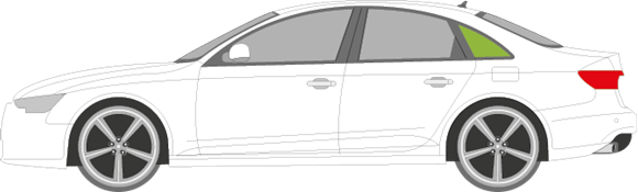 Afbeelding van Zijruit links Audi A4 sedan 