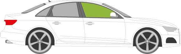 Afbeelding van Zijruit rechts Audi A4 sedan 