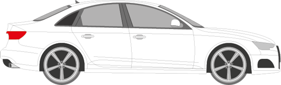 Afbeelding van Zijruit rechts Audi A4 sedan (DONKERE RUIT) 