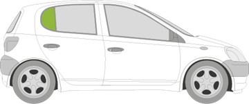 Afbeelding van Zijruit rechts Toyota Yaris 5 deurs