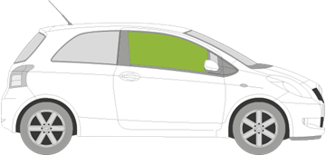 Afbeelding van Zijruit rechts Toyota Yaris 3 deurs