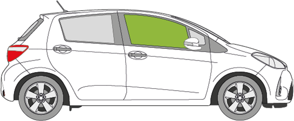 Afbeelding van Zijruit rechts Toyota Yaris 5 deurs