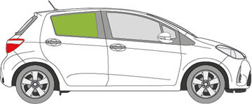 Afbeelding van Zijruit rechts Toyota Yaris 5 deurs 