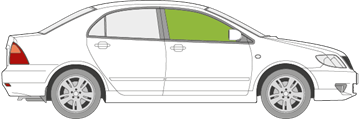 Afbeelding van Zijruit rechts Toyota Corolla sedan