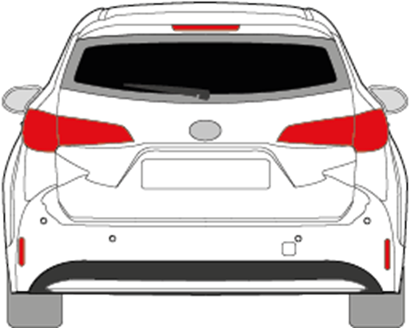 Afbeelding van Achterruit Toyota Corolla break antenne (DONKERE RUIT)