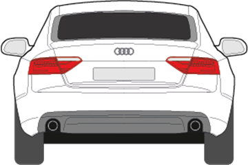 Afbeelding van Achterruit Audi A5 Coupé (DONKERE RUIT)