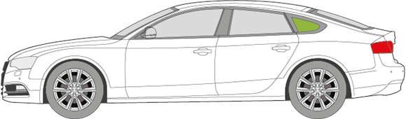 Afbeelding van Zijruit links Audi A5 sportback