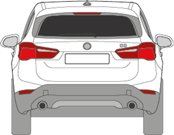Afbeelding van Achterruit BMW X1 (DONKERE RUIT) 