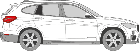 Afbeelding van Zijruit rechts BMW X1 (DONKERE RUIT)