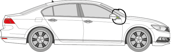 Afbeelding van Zijruit rechts Volkswagen Passat sedan