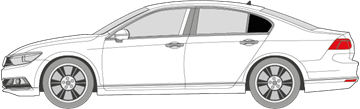 Afbeelding van Zijruit links Volkswagen Passat sedan (DONKERE RUIT)