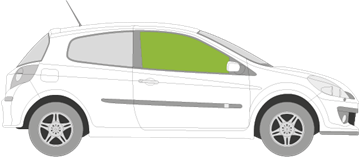 Afbeelding van Zijruit rechts Renault Clio 3 deurs