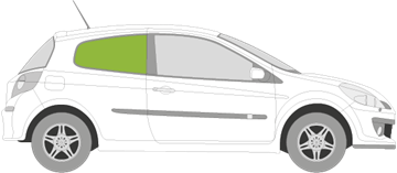 Afbeelding van Zijruit rechts Renault Clio 3 deurs
