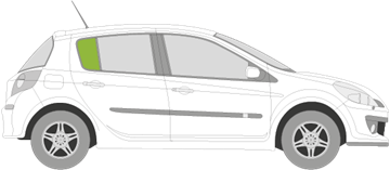 Afbeelding van Zijruit rechts Renault Clio 5 deurs