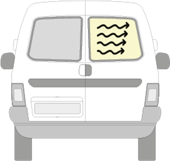 Afbeelding van Achterruit rechts Peugeot Partner helder en verwarmd