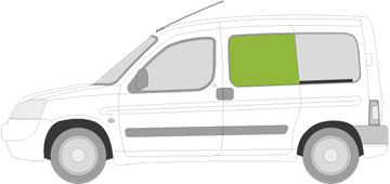 Afbeelding van Zijruit links Citroën Berlingo uitstelbaar