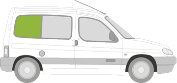 Afbeelding van Zijruit rechts Citroën Berlingo zonder schuifdeur en uitstelbaar