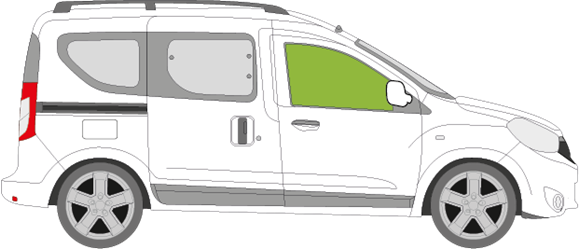 Afbeelding van Zijruit rechts Dacia Family Van