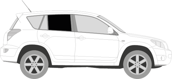 Afbeelding van Zijruit rechts Toyota RAV 4 5 deurs (DONKERE RUIT)