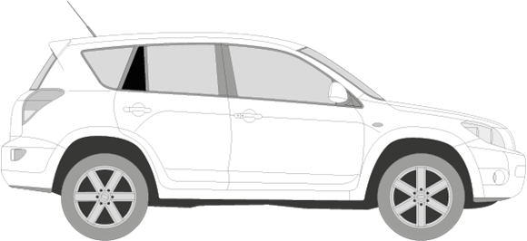 Afbeelding van Zijruit rechts Toyota RAV 4 5 deurs (DONKERE RUIT)