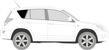 Afbeelding van Zijruit rechts Toyota RAV 4 5 deurs (DONKERE RUIT)