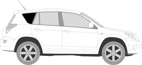 Afbeelding van Zijruit rechts Toyota RAV 4 5 deurs (DONKERE RUIT)