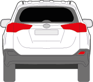 Afbeelding van Achterruit Toyota RAV4 (DONKERE RUIT)