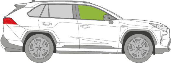 Afbeelding van Zijruit rechts Toyota RAV 4