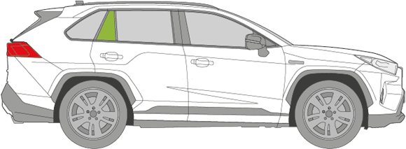 Afbeelding van Zijruit rechts Toyota RAV 4